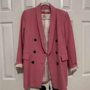 Zara Women's Blazer in Vibrant Pink